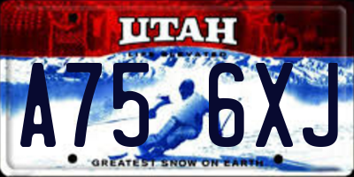 UT license plate A756XJ