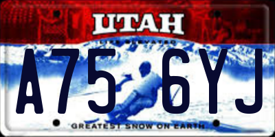 UT license plate A756YJ