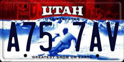 UT license plate A757AV