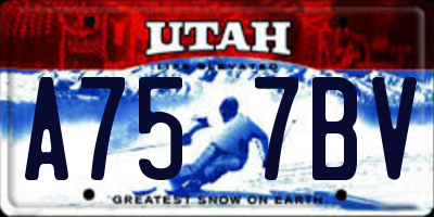 UT license plate A757BV