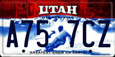 UT license plate A757CZ
