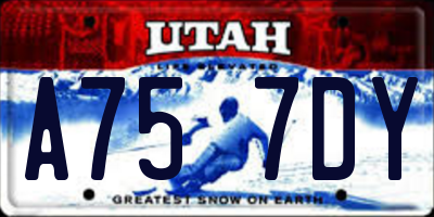 UT license plate A757DY