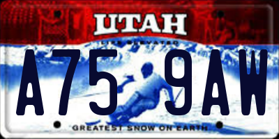 UT license plate A759AW