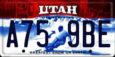 UT license plate A759BE