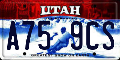 UT license plate A759CS
