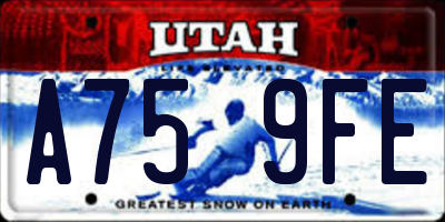 UT license plate A759FE