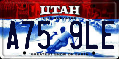 UT license plate A759LE