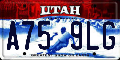 UT license plate A759LG