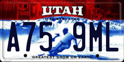 UT license plate A759ML