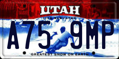 UT license plate A759MP