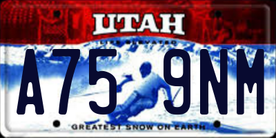 UT license plate A759NM