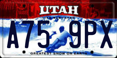 UT license plate A759PX