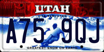 UT license plate A759QJ
