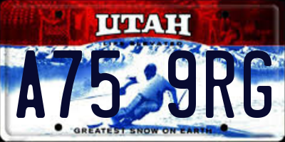 UT license plate A759RG