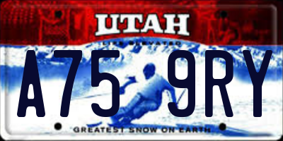 UT license plate A759RY