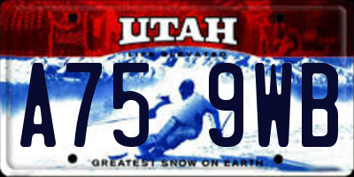UT license plate A759WB