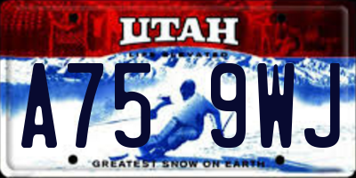 UT license plate A759WJ