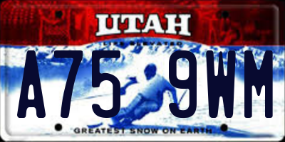 UT license plate A759WM
