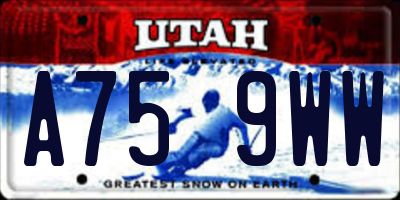 UT license plate A759WW
