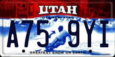 UT license plate A759YI