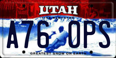 UT license plate A760PS