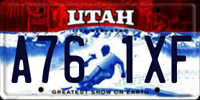 UT license plate A761XF