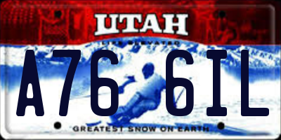 UT license plate A766IL
