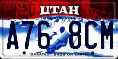 UT license plate A768CM