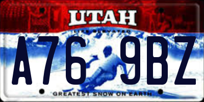 UT license plate A769BZ