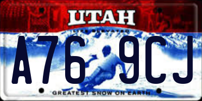 UT license plate A769CJ