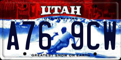 UT license plate A769CW