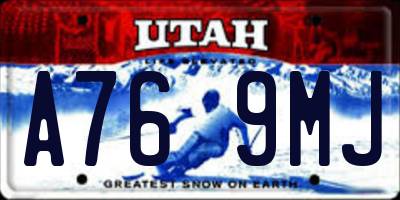 UT license plate A769MJ