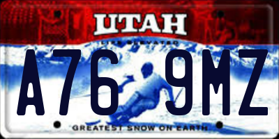 UT license plate A769MZ