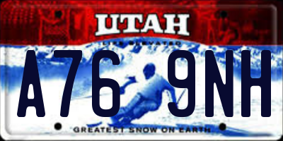 UT license plate A769NH