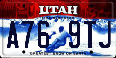 UT license plate A769TJ