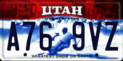 UT license plate A769VZ