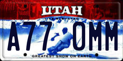 UT license plate A770MM