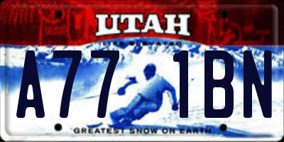 UT license plate A771BN