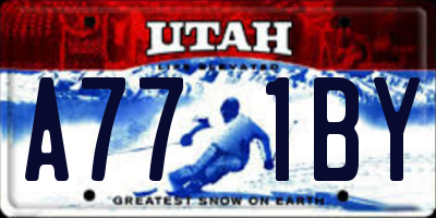 UT license plate A771BY