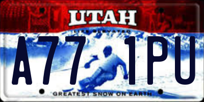 UT license plate A771PU