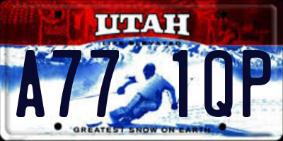 UT license plate A771QP