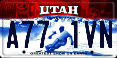 UT license plate A771VN