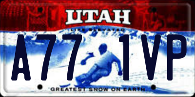 UT license plate A771VP