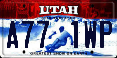 UT license plate A771WP