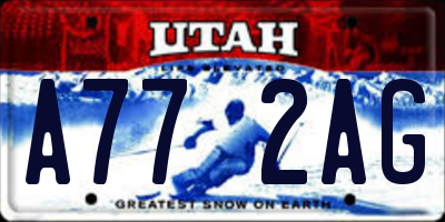 UT license plate A772AG