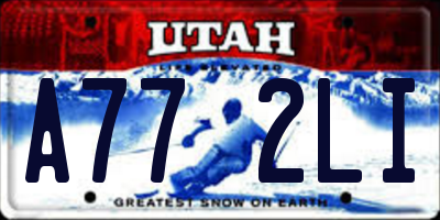 UT license plate A772LI