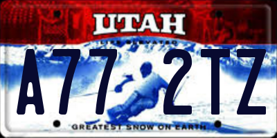 UT license plate A772TZ