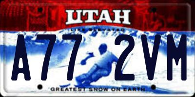 UT license plate A772VM