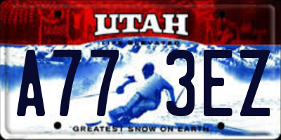 UT license plate A773EZ