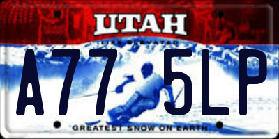 UT license plate A775LP